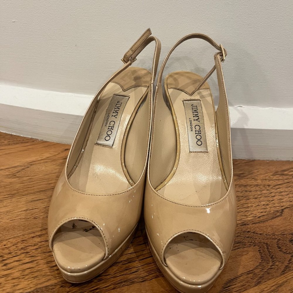 Jimmy Choo Sling Back Peep Toe